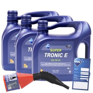 Aral  12 L SuperTronic E 0W-30 + Anhänger+ Trichter  Aral-Anhänger : 154FEE : 3050