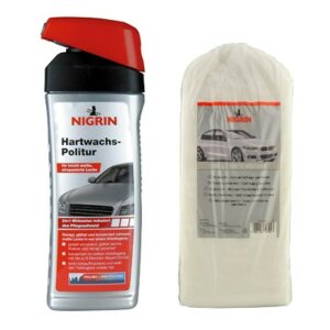 Nigrin 1x 500ml Hartwachs-Politur + 1x 380g Polierwatte 72951 : 74304