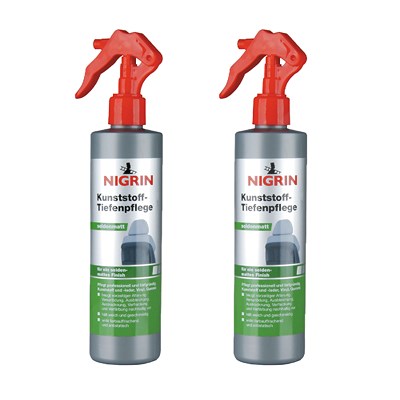 Nigrin 2x 300ml Kunststoff-Tiefenpflege Seidenmatt  74036