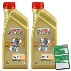 Castrol  2x 1 L EDGE TITANIUM FST 0W-20 V+ Anhänger  15BA10 : DE01675