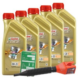 Castrol  5x 1 L EDGE TITANIUM FST 0W-20 V+Anhänger+  3050 : DE01675 : 15BA10