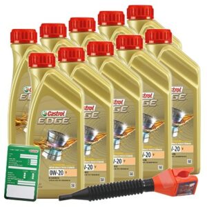 Castrol  10x 1 L EDGE TITANIUM FST 0W-20 V + Anhäng  DE01675 : 15BA10 : 3050