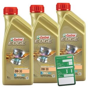 Castrol 3x 1 L EDGE TITANIUM FST 0W-30+ Ölwechsel-Anhänger  1533F3 : DE01675