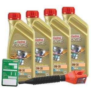 Castrol 4x 1 L EDGE TITANIUM FST 0W-30+ Ölwechsel-Anhänger  DE01675 : 1533F3 : 3050