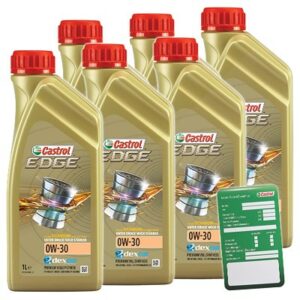 Castrol 6x 1 L EDGE TITANIUM FST 0W-30+ Ölwechsel-Anhänger  1533F3 : DE01675