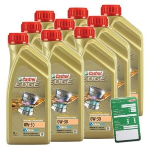 Castrol 9x 1 L EDGE TITANIUM FST 0W-30+ Ölwechsel-Anhänger  1533F3 : DE01675