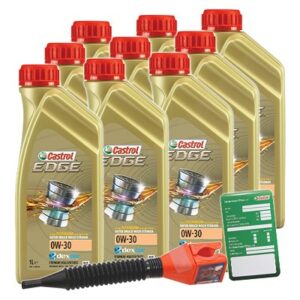 Castrol 9x 1 L EDGE TITANIUM FST 0W-30+ Ölwechsel-Anhänger  DE01675 : 1533F3 : 3050