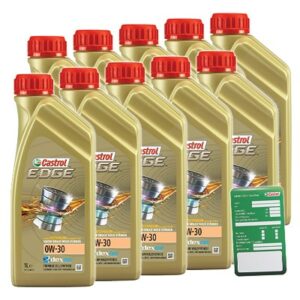 Castrol 10x 1 L EDGE TITANIUM FST 0W-30+Ölwechsel-Anhänger  1533F3 : DE01675