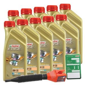 Castrol 10x 1 L EDGE TITANIUM FST 0W-30+Ölwechsel-Anhänger  3050 : 1533F3 : DE01675