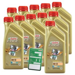 Castrol 11x 1 L EDGE TITANIUM FST 0W-30+Ölwechsel-Anhänger  1533F3 : DE01675