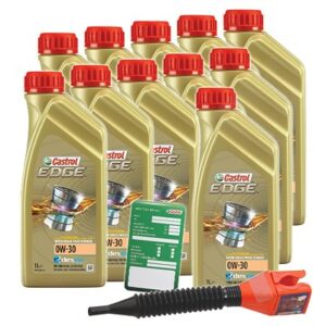 Castrol 11x 1 L EDGE TITANIUM FST 0W-30+Ölwechsel-Anhänger  DE01675 : 1533F3 : 3050