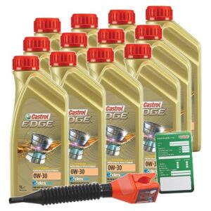 Castrol 12x 1 L EDGE TITANIUM FST 0W-30+Ölwechsel-Anhänger  3050 : 1533F3 : DE01675