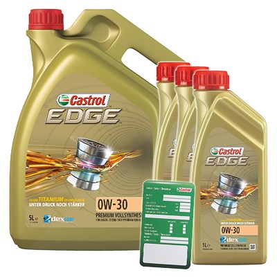 Castrol 8 L EDGE TITANIUM FST 0W-30 + Ölwechsel-Anhänger  DE01675 : 1533DD : 1533F3