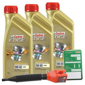 Castrol 3x 1 L EDGE TITANIUM FST 0W-40 A3/B4+ Ölw.Anhänger  3050 : 15336D : DE01675