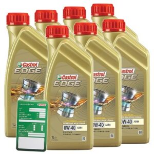 Castrol 7x 1 L EDGE TITANIUM FST 0W-40 A3/B4+ Ölw.Anhänger  15336D : DE01675