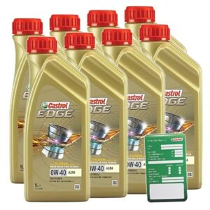 Castrol 8x 1 L EDGE TITANIUM FST 0W-40 A3/B4+ Ölw.Anhänger  DE01675 : 15336D