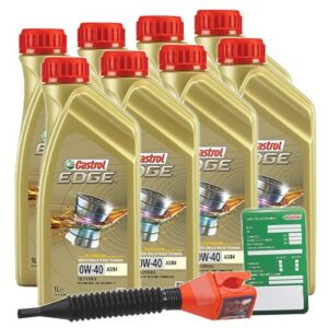 Castrol 8x 1 L EDGE TITANIUM FST 0W-40 A3/B4+ Ölw.Anhänger  3050 : 15336D : DE01675