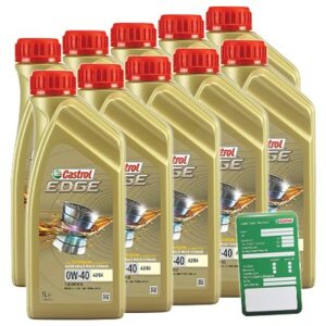 Castrol 10x 1 L EDGE TITANIUM FST 0W-40 A3/B4+Ölw.Anhänger  15336D : DE01675