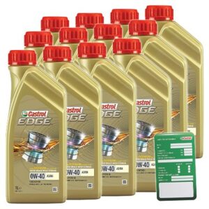 Castrol 12x 1 L EDGE TITANIUM FST 0W-40 A3/B4+Ölw.Anhänger  15336D : DE01675