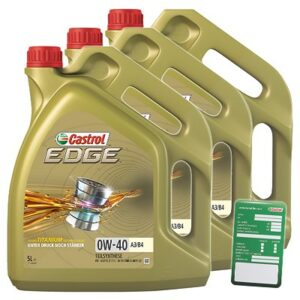 Castrol 15 L EDGE TITANIUM FST 0W-40 A3/B4 + Ölw.Anhänger  15337F : DE01675