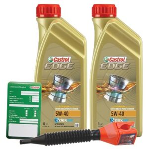 Castrol 2x 1 L EDGE TITANIUM FST 5W-40+ Anhänger+ Trichter  1535FA : 3050 : DE01675