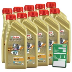 Castrol 10x 1 L EDGE TITANIUM FST 5W-40+Ölwechsel-Anhänger  1535FA : DE01675