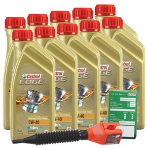 Castrol 10x 1 L EDGE TITANIUM FST 5W-40+ Anhänger+Trichter  1535FA : 3050 : DE01675