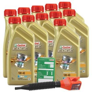 Castrol 11x 1 L EDGE TITANIUM FST 5W-40+ Anhänger+Trichter  DE01675 : 1535FA : 3050