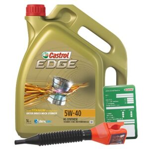 Castrol 5 L EDGE FST TITANIUM 5W-40 + Anhänger + Trichter  3050 : 1535F1 : DE01675