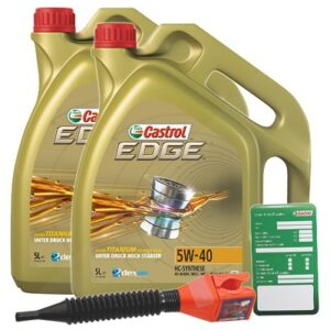 Castrol 10 L EDGE TITANIUM FST 5W-40 + Anhänger + Trichter  DE01675 : 3050 : 1535F1