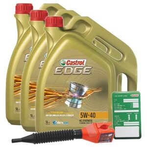 Castrol 15 L EDGE TITANIUM FST 5W-40 + Anhänger + Trichter  DE01675 : 3050 : 1535F1