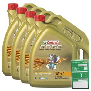 Castrol 20 L EDGE TITANIUM FST 5W-40 + Ölwechsel-Anhänger  1535F1 : DE01675