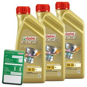 Castrol  3x 1 L EDGE TITANIUM FST 5W-30 LL+Anhänger  DE01675 : 15665F