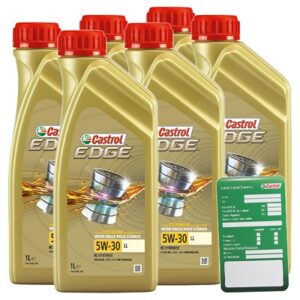 Castrol  6x 1 L EDGE TITANIUM FST 5W-30 LL+Anhänger  DE01675 : 15665F