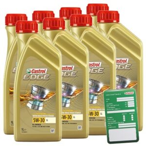 Castrol 8x 1 L EDGE TITANIUM FST 5W-30 LL + Ölw.-Anhänger  15665F : DE01675