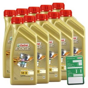 Castrol 10x 1 L EDGE TITANIUM FST 5W-30 LL + Ölw.-Anhänger  DE01675 : 15665F