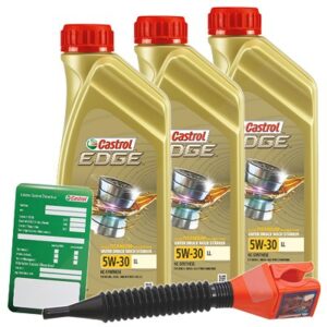 Castrol 3x 1 L EDGE TITANIUM FST 5W-30 LL + Ölw.-Anhänger  3050 : 15665F : DE01675