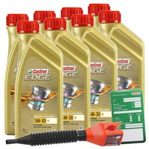 Castrol 8x 1 L EDGE TITANIUM FST 5W-30 LL + Ölw.-Anhänger  DE01675 : 15665F : 3050