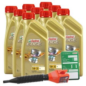 Castrol 9x 1 L EDGE TITANIUM FST 5W-30 LL + Ölw.-Anhänger  DE01675 : 15665F : 3050