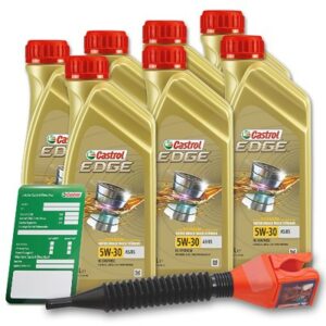 7x 1 L EDGE 5W-30 A5/B5 + Ölwechsel-Anhänger + Einfülltrichter 15F684