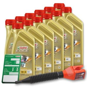 12x 1 L EDGE 5W-30 A5/B5 + Ölwechsel-Anhänger + Einfülltrichter 15F684