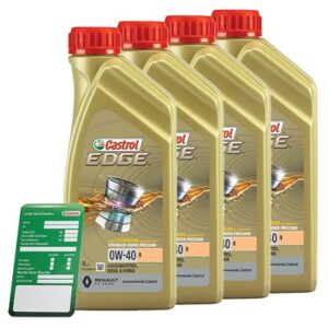 4x 1 L EDGE 0W-40 R + Ölwechsel-Anhänger 15D33B