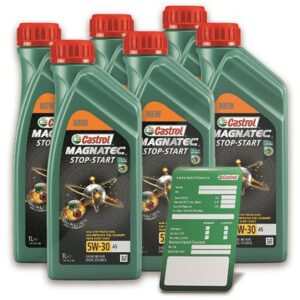 6x 1 L Magnatec 5W-30 A5 + Ölwechsel-Anhänger 15F903