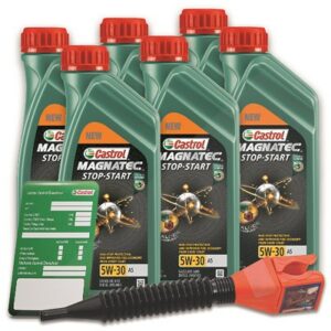 6x 1 L Magnatec 5W-30 A5 + Ölwechsel-Anhänger + Einfülltrichter 15F903