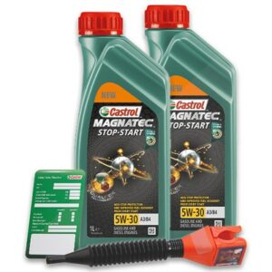 2 L Magnatec 5W-30 A3/B4 + Ölwechsel-Anhänger + Einfülltrichter 15F67D