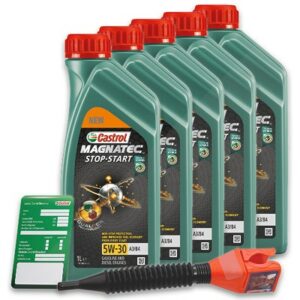 5 L Magnatec 5W-30 A3/B4 + Ölwechsel-Anhänger + Einfülltrichter 15F67D