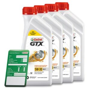 4x 1 L GTX 5W-30 RN17 + Ölwechsel-Anhänger 15F6E4