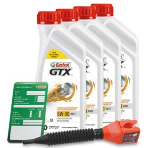 4x 1 L GTX 5W-30 RN17 + Ölwechsel-Anhänger + Einfülltrichter 15F6E4