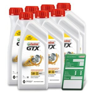 7x 1 L GTX 5W-30 RN17 + Ölwechsel-Anhänger 15F6E4