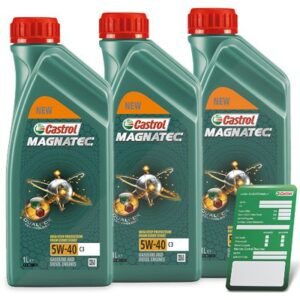 3x 1 L Magnatec 5W-40 C3 + Ölwechsel-Anhänger 15F621